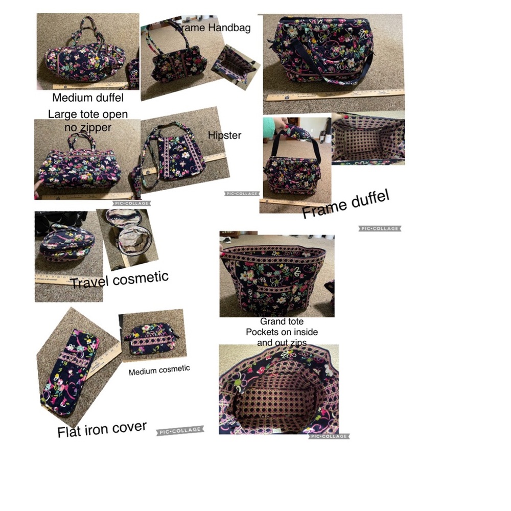 Vera Bradley Ribbons set. Garment bag & throw too